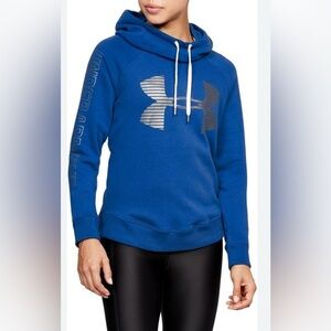 UNDER ARMOUR BLUE GRAPIC fleece HOODIE size XL